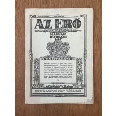 Az Erő XIII. évf. 1. sz. 1929. szeptember