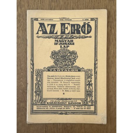 Az Erő XIII. évf. 3. sz. 1929. november