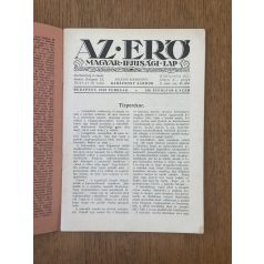 Az Erő XIII. évf. 6. sz. 1930. február