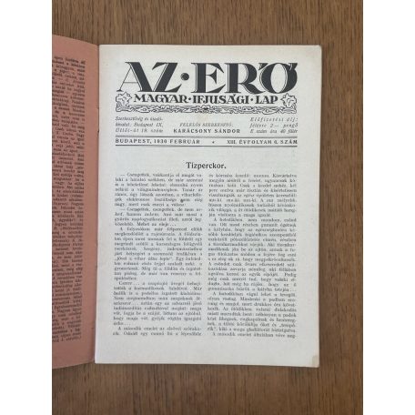 Az Erő XIII. évf. 6. sz. 1930. február