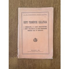 Kerti termények szállítása (1928. évi tájékoztató)