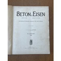   Beton und Eisen XI. évf. 1912 (német nyelvű építőipari folyóirat, teljes évfolyam, egybekötve)