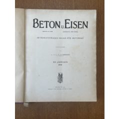   Beton und Eisen XII. évf. 1913 (német nyelvű építőipari folyóirat, teljes évfolyam, egybekötve)